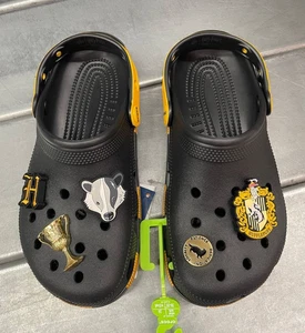 Zuecos clásicos Crocs Harry Potter Hufflepuff para mujer 8 sandalias deslizables - Imagen 1 de 11