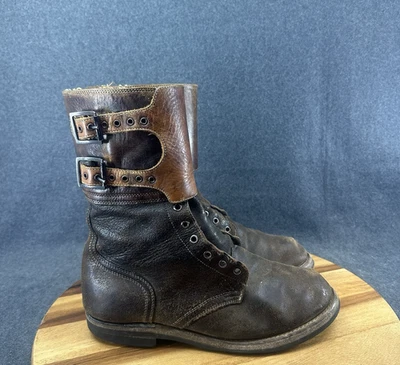 WW2 US Army Military M1943 M43 Double Buckle Combat Boots Shoes 10EE - Image 1 of 4