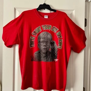 "You'll Shoot Your Eye Out" -Tee -Shirt - SizeXL - Christmas Story - Picture 1 of 7