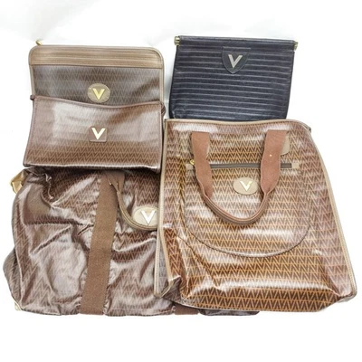 SIN TARIFA Valentino Bolso de Mano Bolso Clutch Juego de 5 Marrón PVC 4606543 Foto 1 de 4