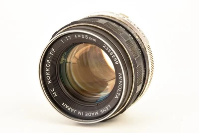 Lente principal de enfoque manual Minolta MD Mount MC Rokkor-PF 55 mm f/1,7 SR V21 Foto 1 de 4
