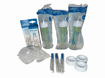 LOTE Dr. Brown's Accufeed biberones anticólicos tapas para pezones prematuros 60cc Foto 1 de 3