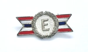 Vintage Sterling Army Navy E for Excellence Wartime Civilian Award Pin - 1" - Picture 1 of 2
