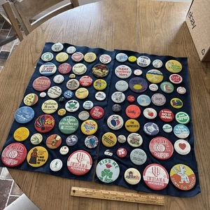 Vintage Lot 75+ Advertising Buttons Swag Novelty Weird Funny Set 4 Retro 70’s - Picture 1 of 17