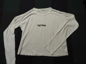 Rag & Bone - Long Sleeve T Shirt - Small - Pima Cotton - White - EUC - Picture 1 of 3
