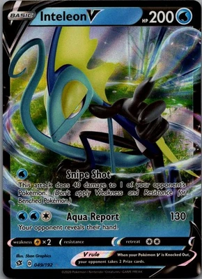 Inteleon V Ultra Rare SWSH02: Rebel Clash 049/192 NM - Image 1 of 2