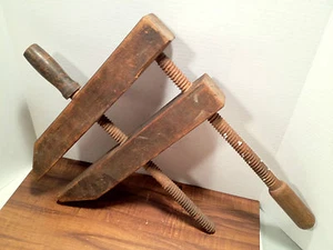 Tornillo de abrazadera de madera antiguo - sin marcas visibles de fabricante - Imagen 1 de 7
