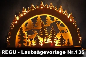 REGU modello di seghetto alternativo SCHWIBBOGEN n.135 -9- motivo - "Nel bosco dei Monti Metalliferi" + - Foto 1 di 3