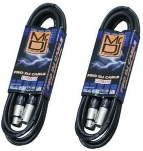 2 Pack VRL DMX 5-Pin Pro Lighting Effects Stage DJ Data Shielded Cables 10' ft - Picture 1 of 2