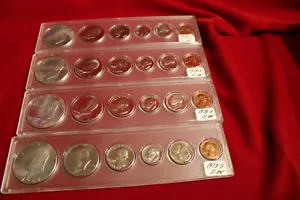 4- 1973-S, 6- SET A PROVA DI MONETE CUSTODITI IN PORTAMONETE WHITMAN, 24 MONETE PROOF - Foto 1 di 4