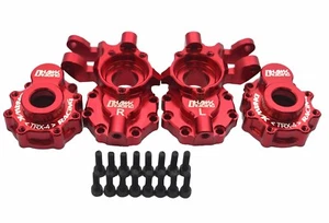 Carcasa de accionamiento portal frontal de aleación mecanizada CNC roja para rastreador Traxxas TRX-4 - Imagen 1 de 3