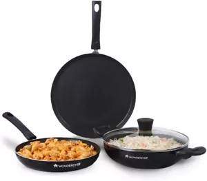Wonderchef Tivoli Induktionsboden antihaftbeschichtetes Kochgeschirr-Set (Aluminium, 4-teilig) - Bild 1 von 9