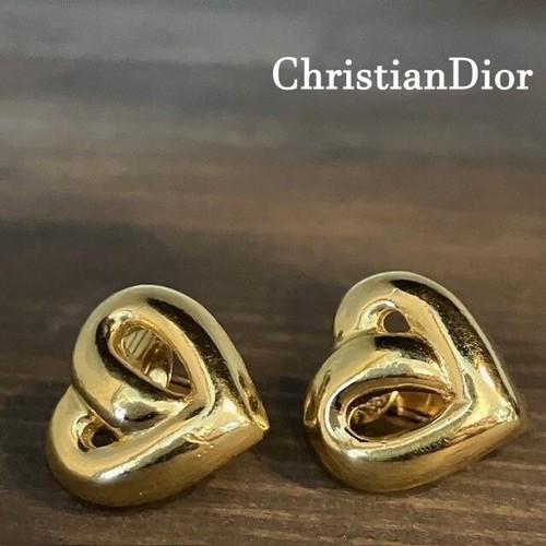 Orecchini Christian Dior in oro placcato motivo cuore