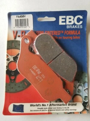 EBC FA458V Semi-Sintered V Brake Pads 1 Set for REAR DYNA & SOFTAIL 2008-2017 - Image 1 of 3