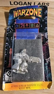 WARZONE 9904 SONS OF RASPUTIN SOLDAT MUTANT CHRONICLES Miniature W/ HVY WPN - Picture 1 of 2