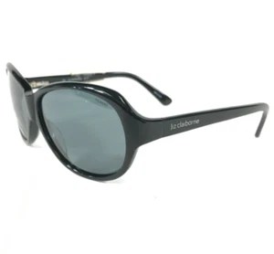 Liz Claiborne Sunglasses L526/S 807P RA Black Round Frames with Blue Lenses - Picture 1 of 12