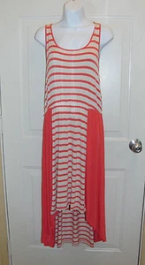 Vestido Design History Alto Bajo Coral y Off White Talla Mediana *USADO EN EXCELENTE ESTADO - Imagen 1 de 5