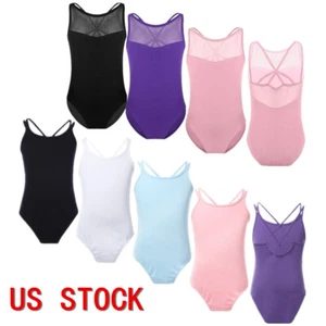 Mädchen Ballett Trikot Unitards Tanz Gymnastik Body Performance Overalls - Bild 1 von 43