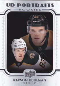 19/20 UD..KARSON KUHLMAN..ROOKIE PORTRAITS..# P-94..BRUINS..FREE COMBINED SHIP