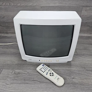 JVC MasterCommand C-13WL5 13" CRT TV Great Retro Gaming With Remote White 1994 - Picture 1 of 9