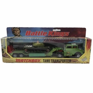Lesney Matchbox Battle Kings K-106 Tank Transporter 1974 Green - Made In England - Picture 1 of 9