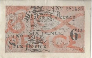 JERSEY BILLETE 6 P1 1941 EF - Imagen 1 de 2