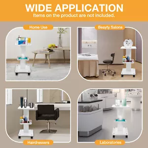 Kosmetikwagen Rollwagen Trolley Salonwagen Beauty Salon Cart Arbeitswagen Weiß - Bild 1 von 24