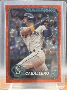 Jose Caballero Topps 2024 Series 495 2 Orange Foil #/299 Mariners - Picture 1 of 3