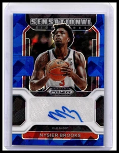 2022-23 Prizm Draft Nysier Brooks Blue Cracked Ice Rookie Auto Autograph /75 - Bild 1 von 2
