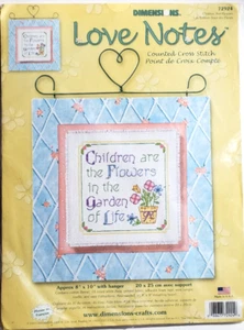 Dimensions Love Notes Counted Cross Stitch Kit CHILDREN ARE THE FLOWERS - Picture 1 of 3