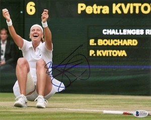 Petra Kvitova Wimbledon Tennis Signed Auto 8x10 PHOTO Beckett BAS COA - Picture 1 of 1