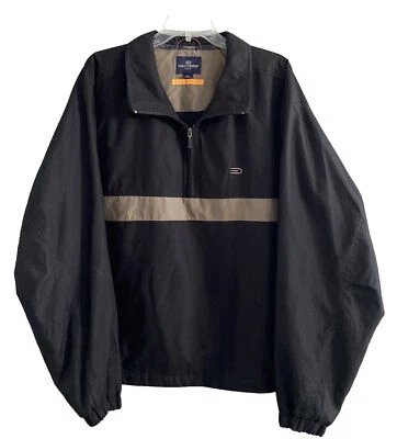 Dockers Golf mens Jacket Large Black 1/4 Zip Stain Defender Pull Over - Image 1 of 4