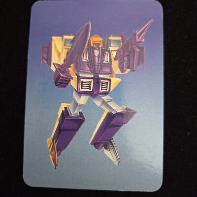 NM Transformers G1 Hasbro Action Card 1985 111 Blitzwing Blue Variation - Image 1 of 2