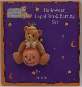 CHERISHED TEDDIES HOLIDAY HALLOWEEN LAPEL PIN  COLLECTABLE JEWELRY DECORATION - Picture 1 of 3