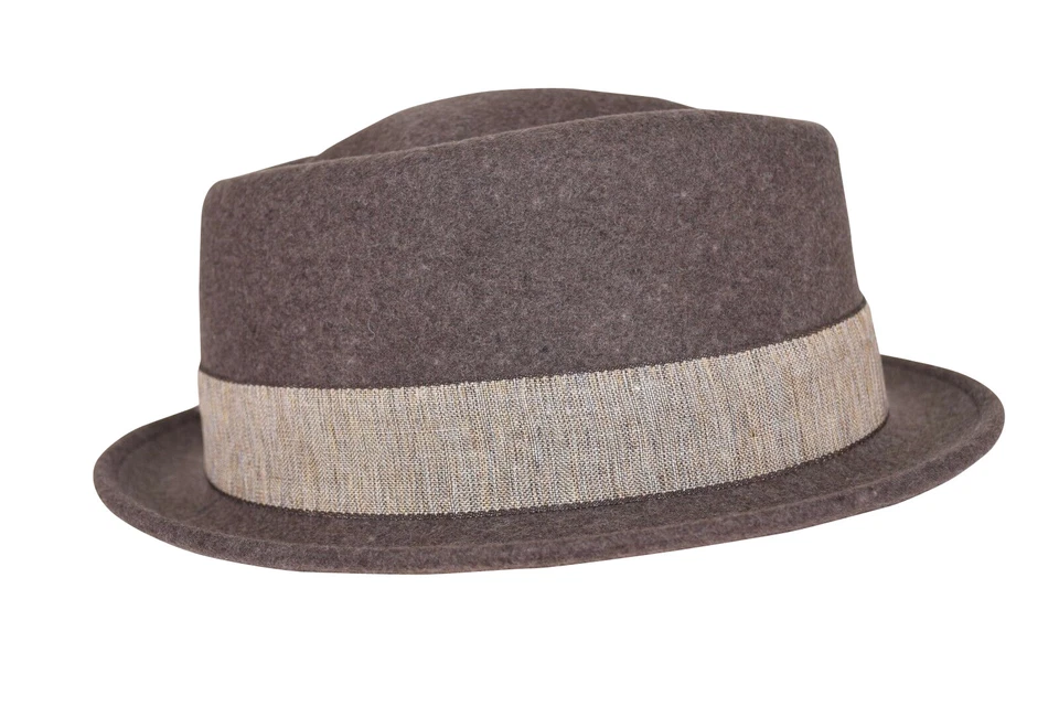 Sombrero Wigens Nuevo con Etiquetas 100% Lana Diamante en Marrón *Talla Grande 59, 7 y 3/8ths* Italia Foto 1 de 4