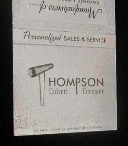 Tuyau en acier années 1970 Thompson Culvert Company Sikeston Springfield Hazelwood MO MB