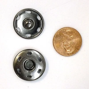 New Sew-On Snaps Fasteners Size:21mm 144 sets package, Color: Antique Nickel - Picture 1 of 2