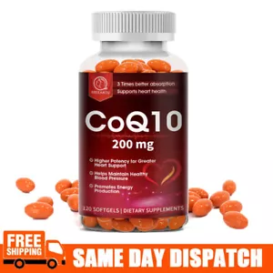 CoQ10 Coenzyme Q-10 Coenzyme 200mg Capsules BIOPERINE Antioxidant Heart Energy - Picture 1 of 8