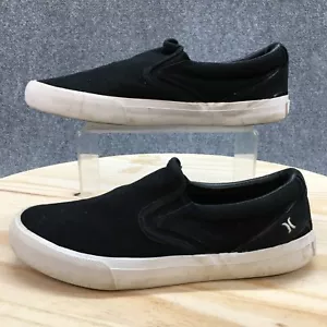 Hurley Shoes Womens 8 M Arlo Slip On Sneakers Black Canvas Round Toe Comfort - Picture 1 of 16