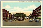 Keene, New Hampshire - The Widest Paved Main Street - Vintage Postcard - Posted