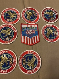 Lotto di 8 toppe vintage 1984 OLIMPIADI Los Angeles USA e 1983 squadra panamericana - Foto 1 di 5