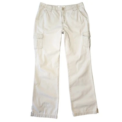 Pantalones cargo hidráulicos para mujer 11 bolsillos utilitarios Y2k caqui informales cómodos todos los días Foto 1 de 4