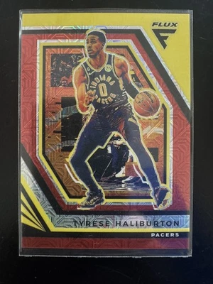 2022-23 Panini Flux - Tyrese Haliburton #20 Red Mojo Prizm Bookend Numbered99/99 - Image 1 of 2