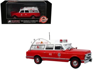1969 Chevrolet C-10 Ambulance "Los Angeles City Fire Department" Red and White " - Picture 1 of 5