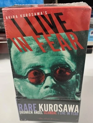 Rare Kurosawa VHS Box Set Drunken Angel Scandal I Live In Fear NEW SEALED - Image 1 of 4