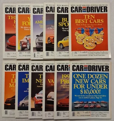 Car And Driver Magazine 1992 Full Year Lot Set Of 12 Like New-Very Goo Condition Foto 1 de 4