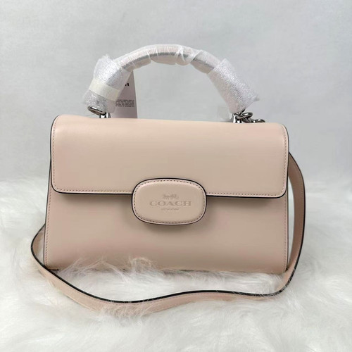 Borsa Coach Eliza con manico superiore a tracolla in pelle blush CT852 nuova con etichette