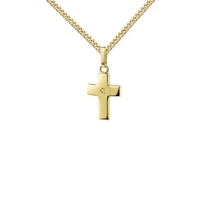 Kleines Taufkreuz Zikonia Goldkreuz Anhänger Gold 750 mit Kette oder ohne Kette - Bild 1 von 53