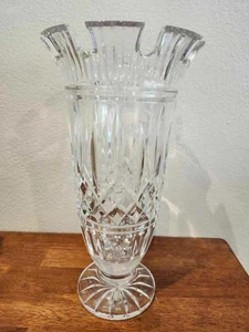 Jarrón vintage Waterford cristal castillo Lismore top romance de Irlanda 11" - Imagen 1 de 6