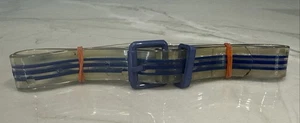Cinturón de plástico azul para niños de colección años 80 para clip con encanto con campanas años 80 NUEVO STOCK ANTIGUO - Imagen 1 de 5